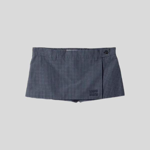 미우미우 체크 미니 스커트