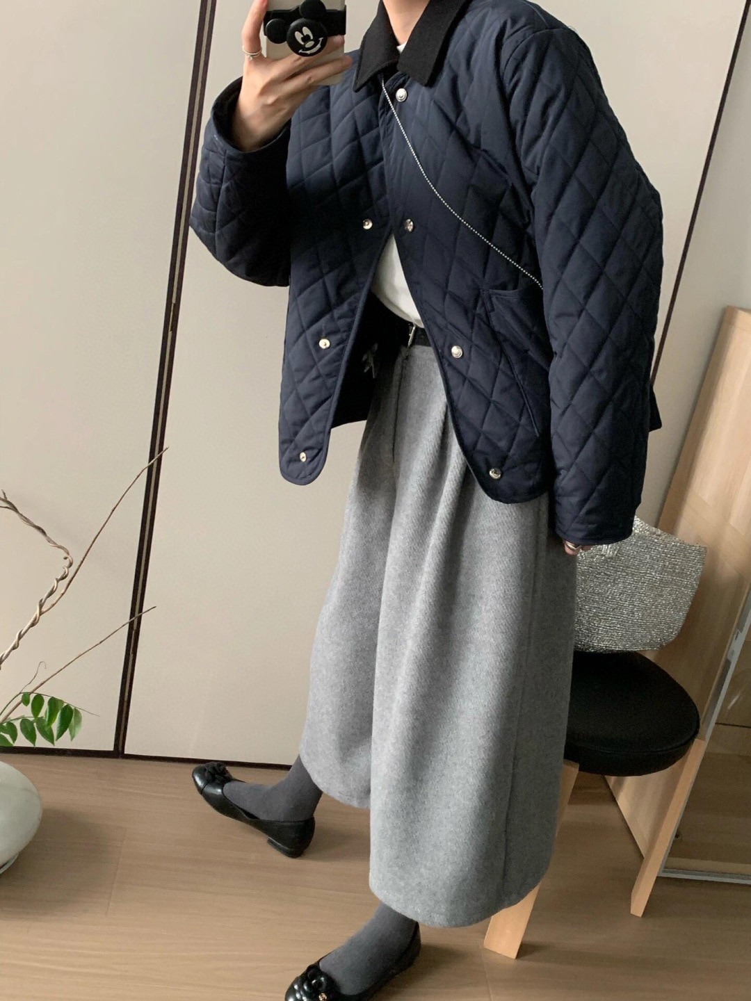 로로피아나 신상 퀼팅 터틀넥 패딩