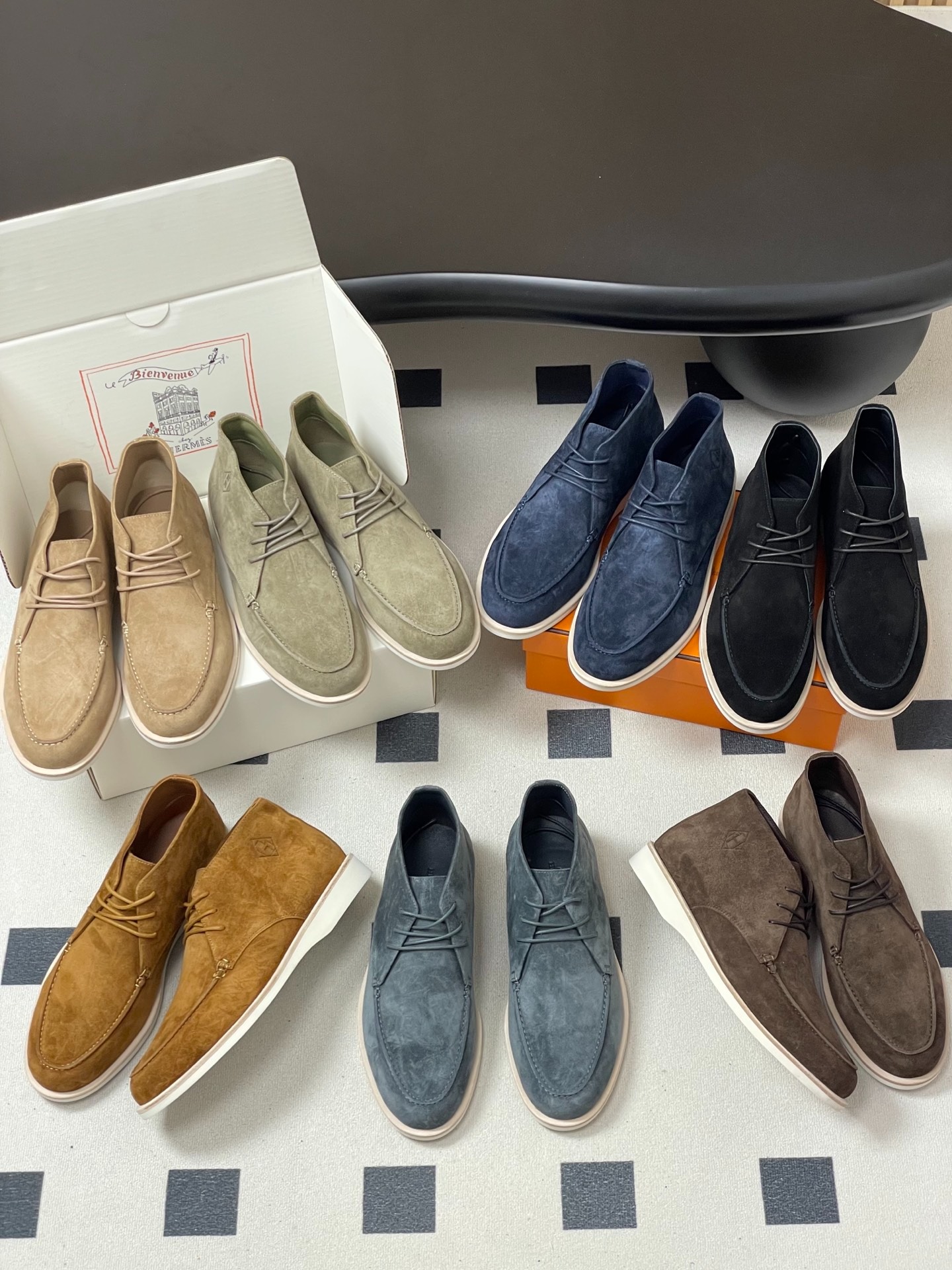 에르메스 25 스웨이드 하이탑 스니커즈