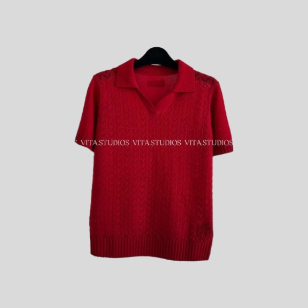 미우미우 니트 폴로 셔츠