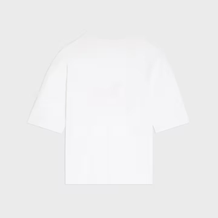 셀린느 더블 레이어 파인 코튼 저지 티셔츠