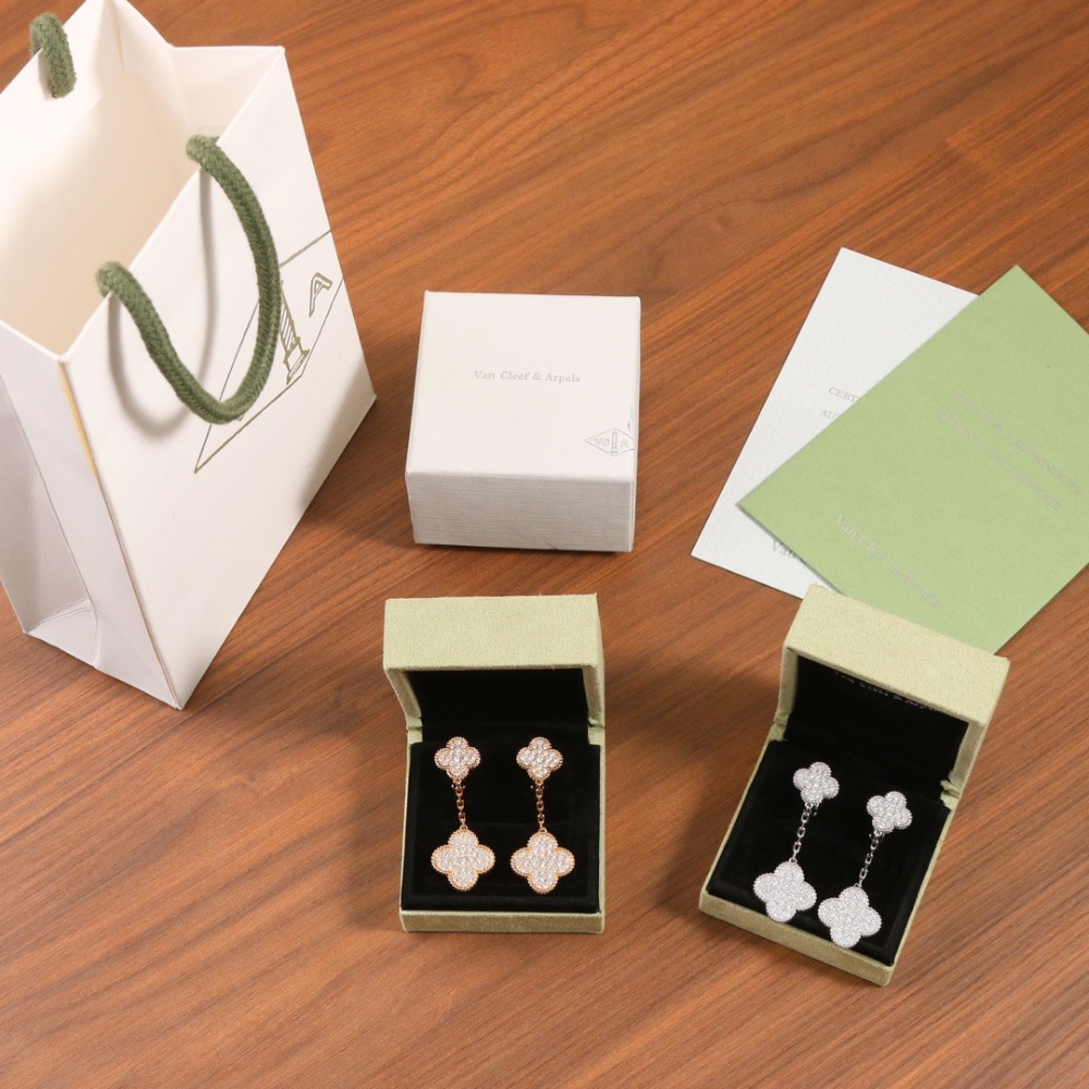 반클리프 & Arpel* 3모티브 매직 알함브라 이어링 귀걸이