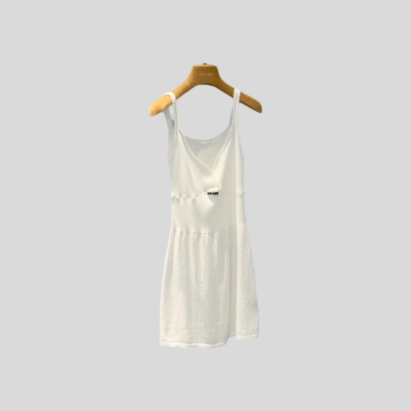 미우미우 레이스 트림 캐미솔 드레스