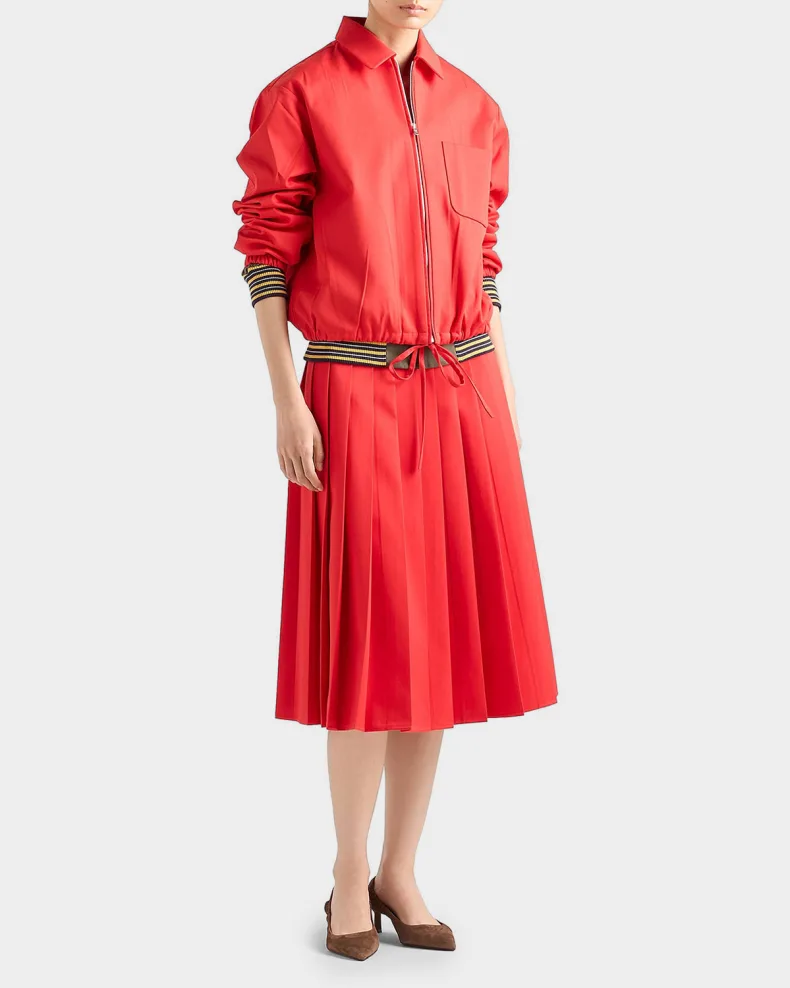 프라다 코튼 가바딘 지프 셔츠 재킷