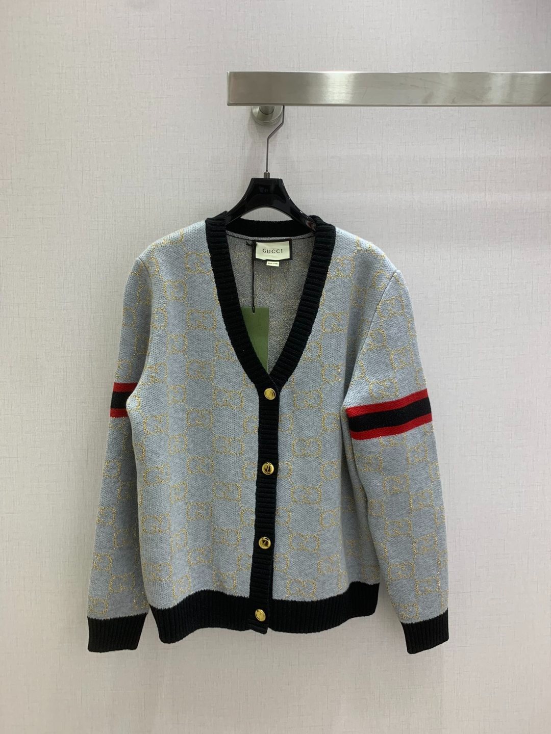 구찌 키즈 웹 스트라이프 가디건