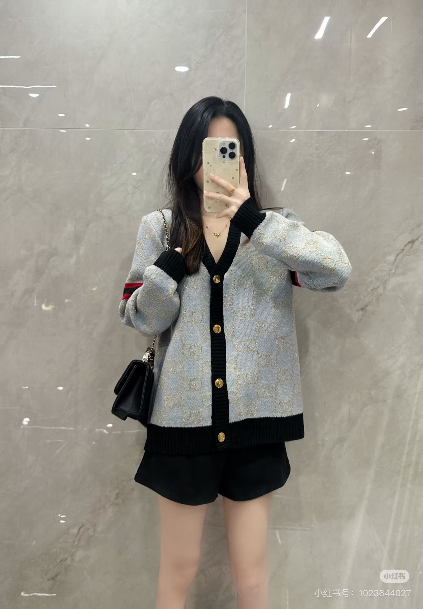 구찌 키즈 웹 스트라이프 가디건