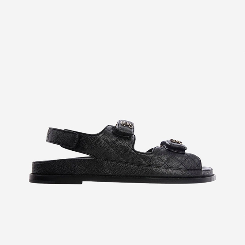 샤넬 카프스킨 벨크로 샌들 H12팩토리