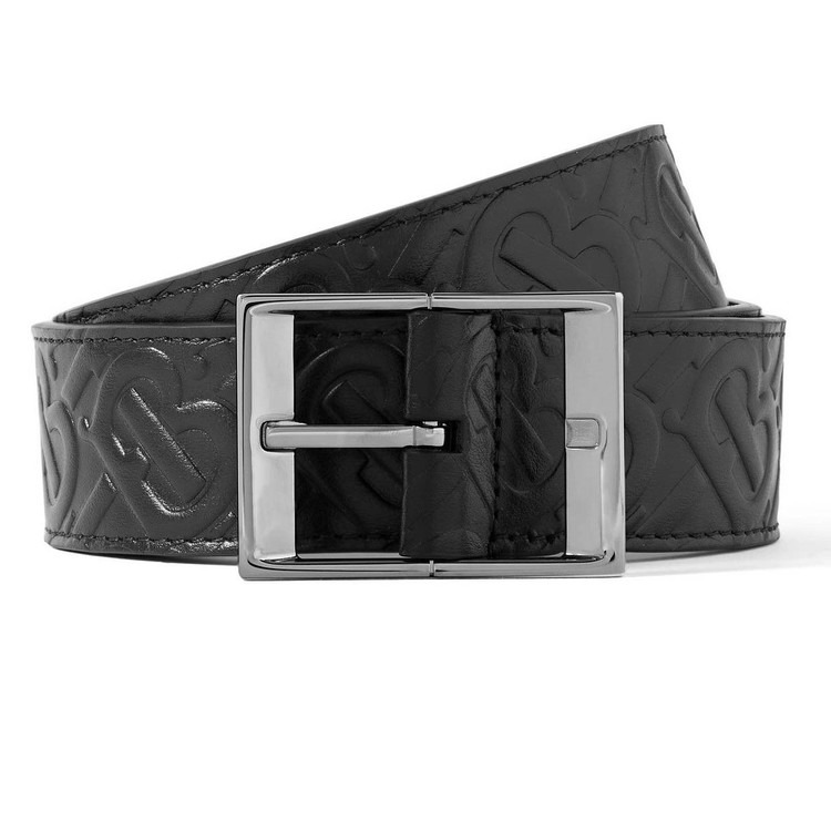 버버리 로고 엠보싱 가죽 벨트 40mm