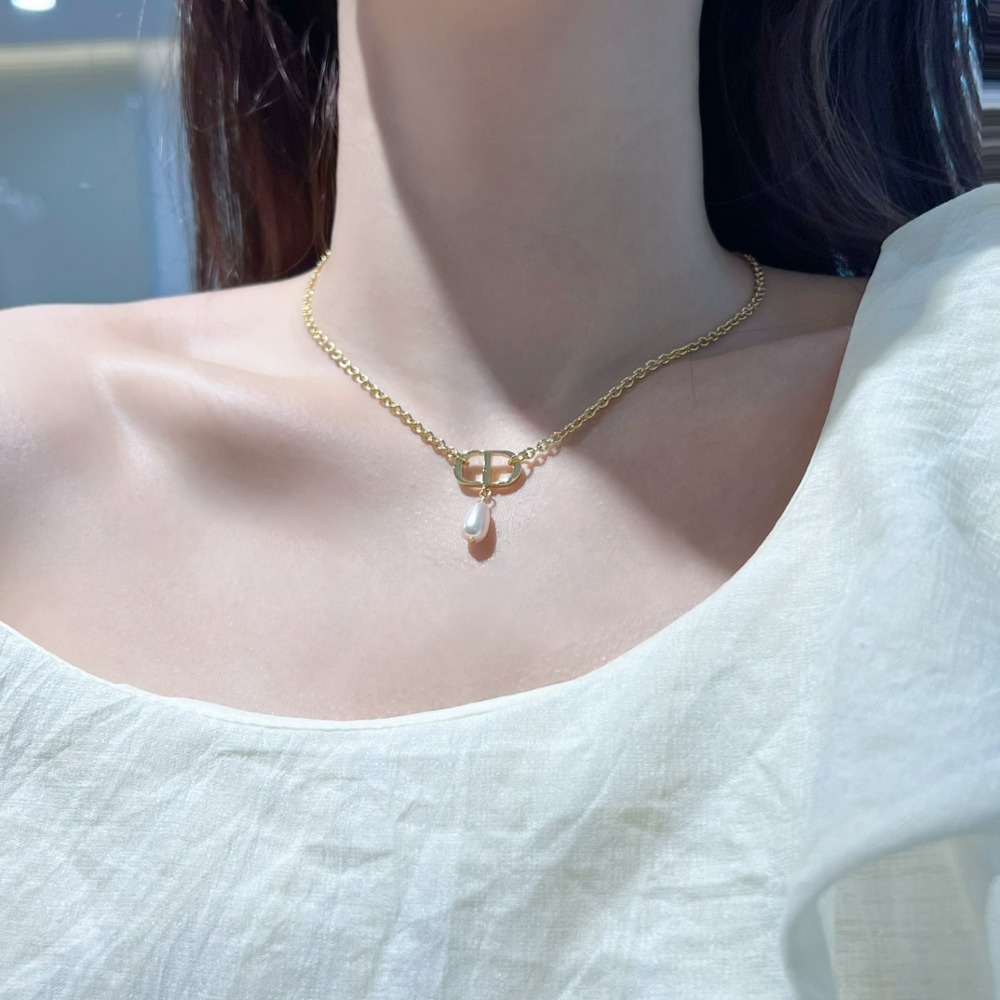 디올올 CD 파우더 진주 목걸이