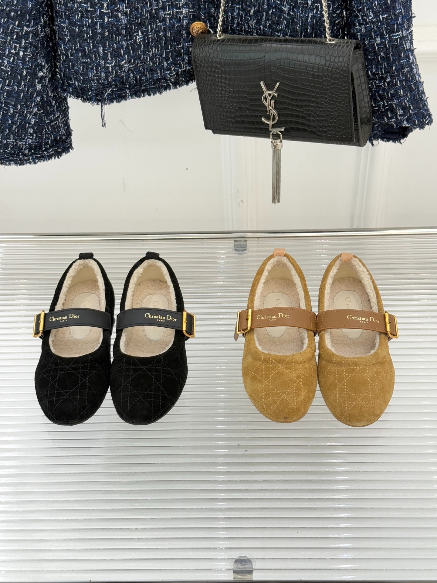 디올 25WF 신상 퀼팅버클 메리제인 퍼