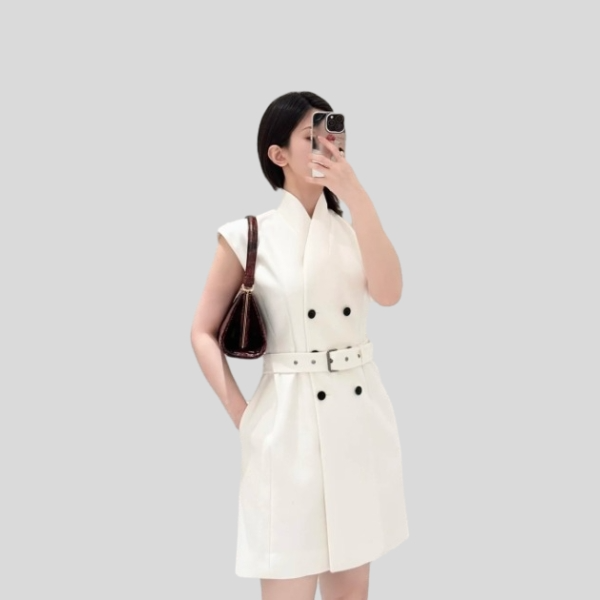 디올 더블 브레스트 베스트 드레스