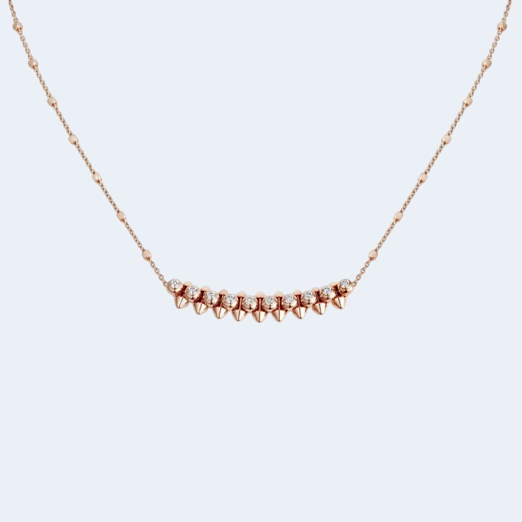 까르띠에 클래쉬 드 핑크 골드 다이아몬드 목걸이 N7424312