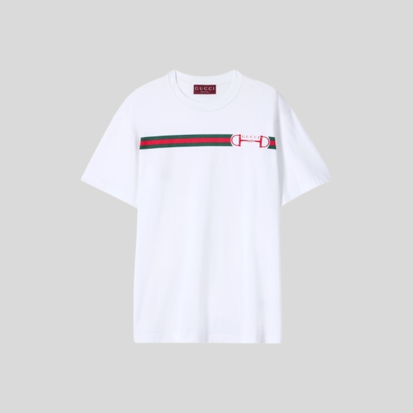 구찌 코튼 저지 프린트 티셔츠 