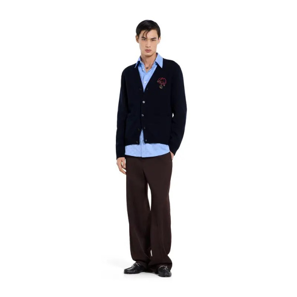 구찌 자수 울 니트 가디건