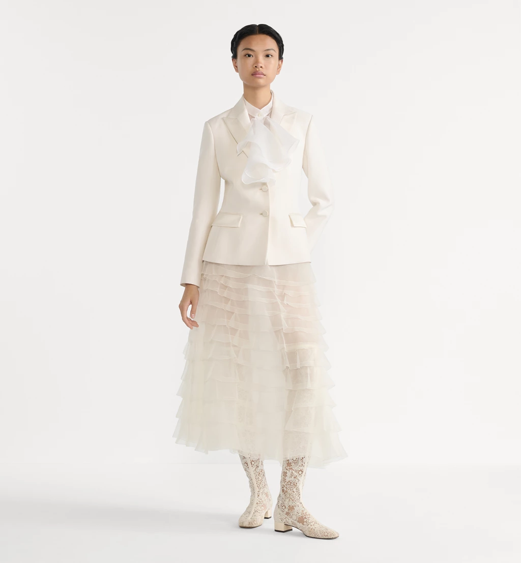 디올 러플 미디 스커트