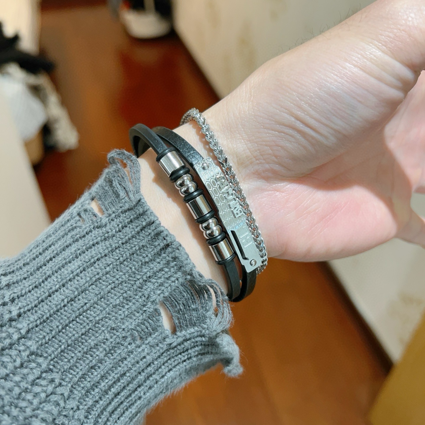 불가리 팔찌 매쉬 로프