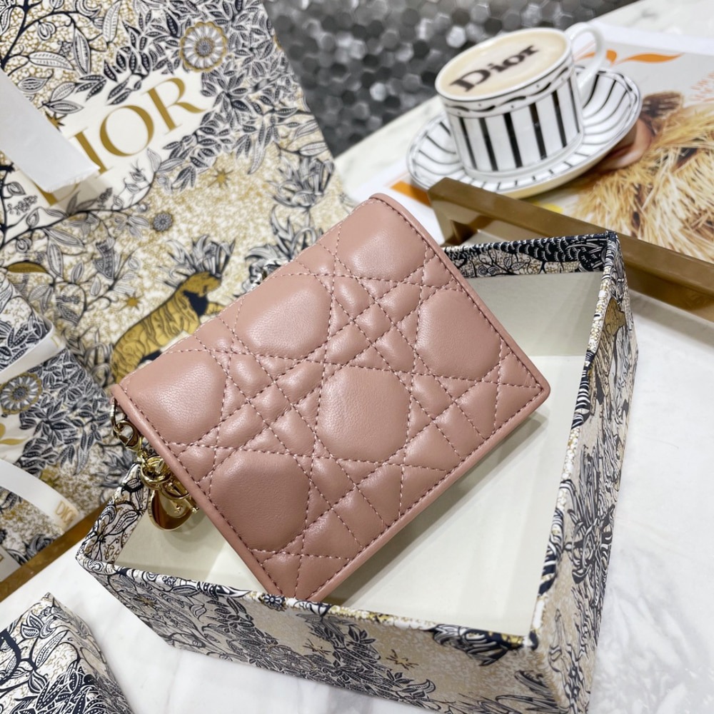 디올 까나쥬 레이디 미니 반지갑 카드지갑 S0178ONMJ