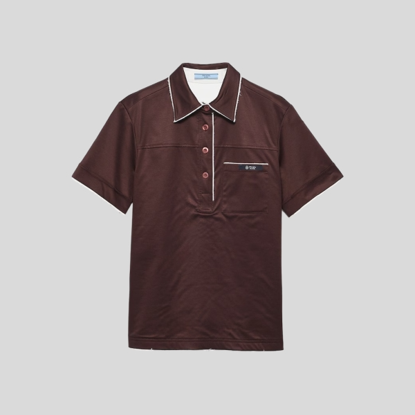 프라다 라일 코튼 폴로 셔츠