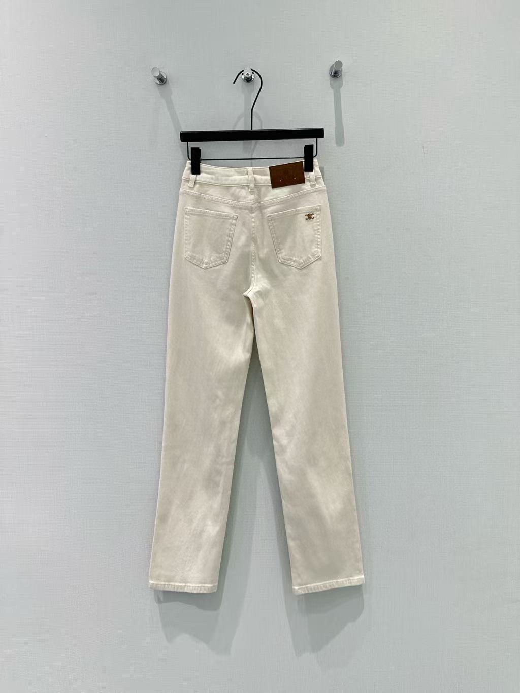 셀린느 신상 밑단 트임 하이웨스트 데님 바지