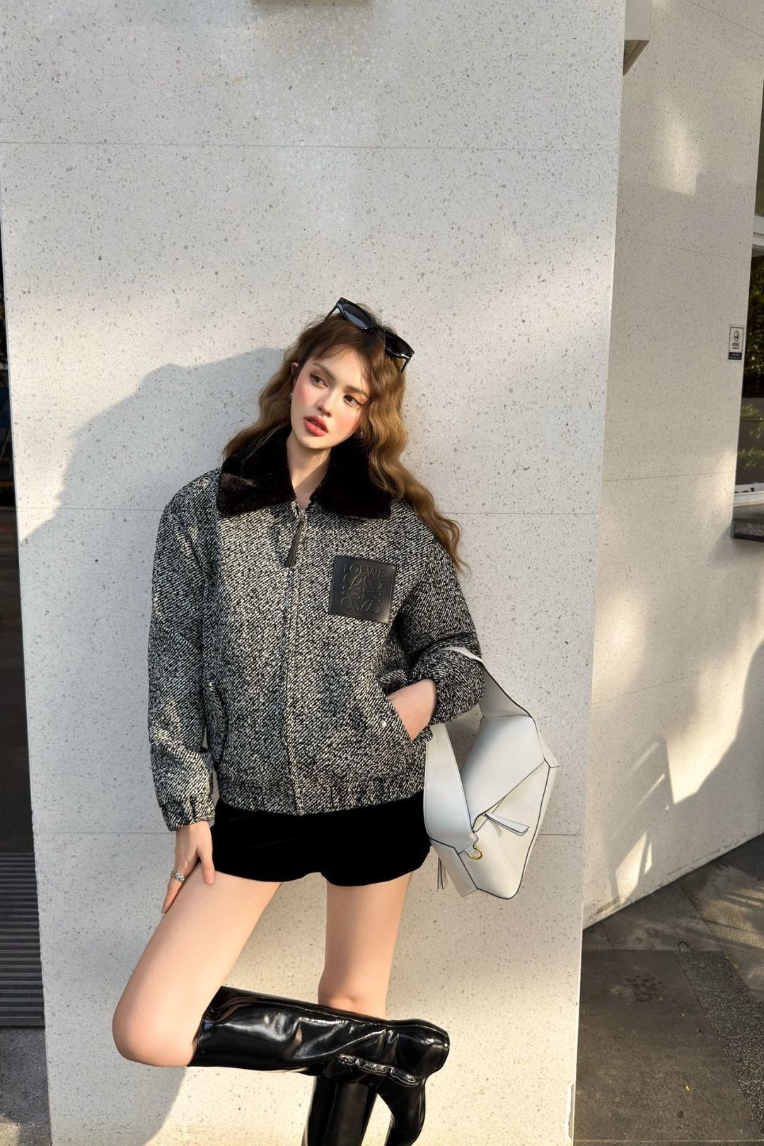 로에베 25 신상 울모직 봄버 재킷