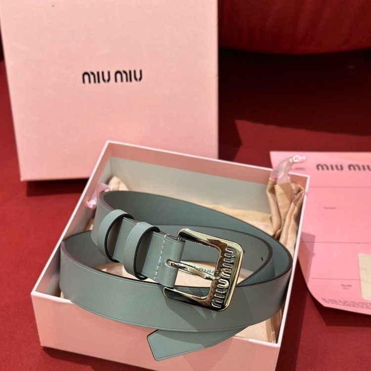 미우미우 나파 레더 벨트 [30mm] [4컬러]