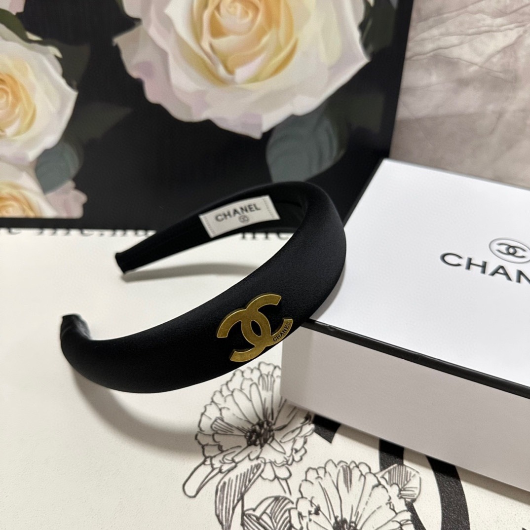 샤넬 새틴 머리띠