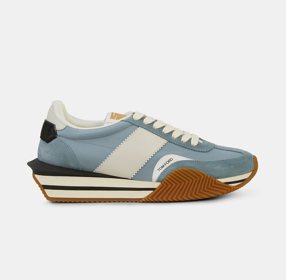 톰포드 제임스 스웨이드 스니커즈 스카이블루 
