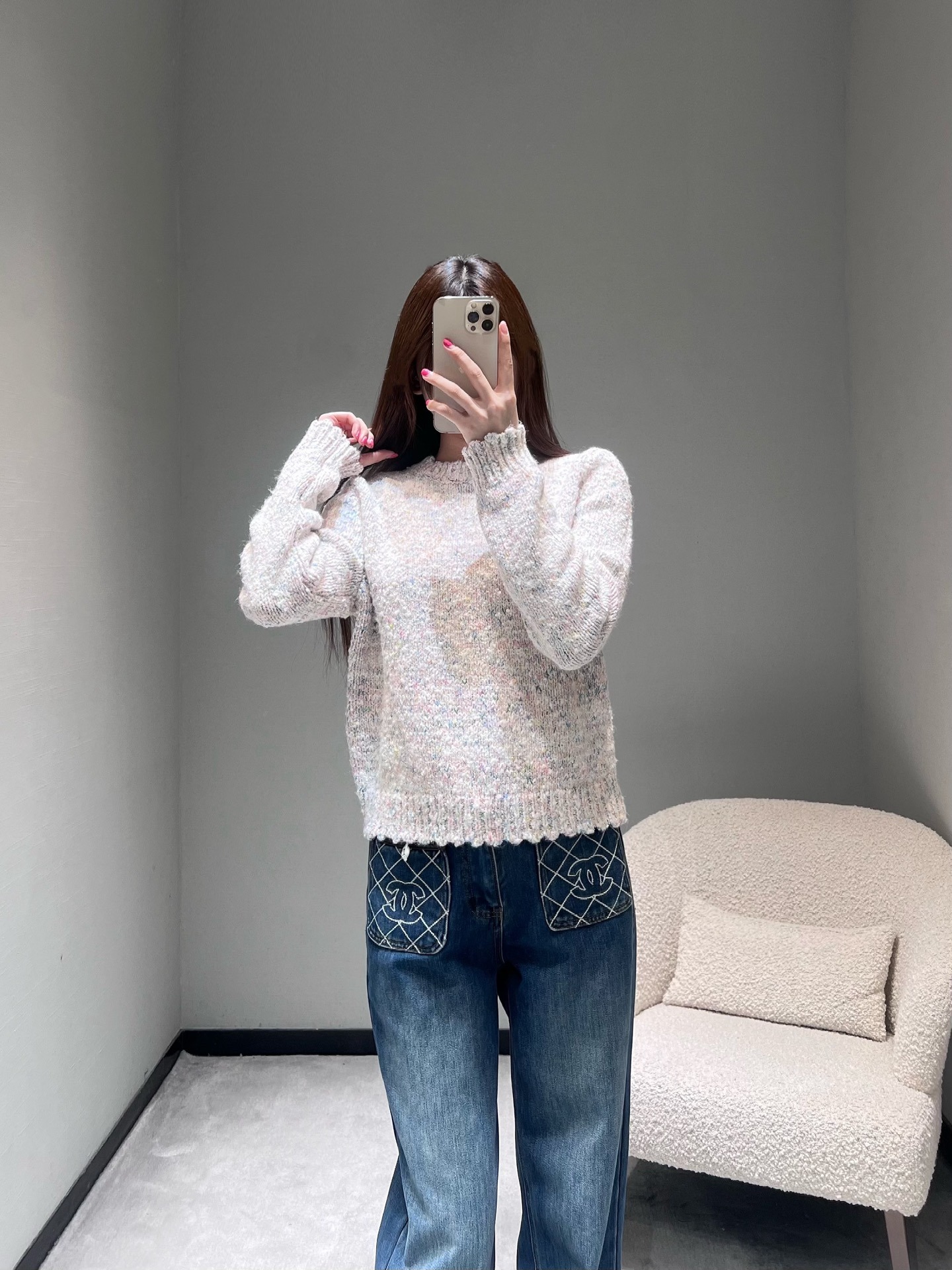 샤넬 25 프리미엄 신상 터틀넥 니트