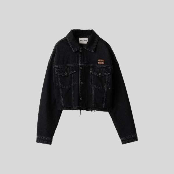 미우미우 블랙 데님 재킷