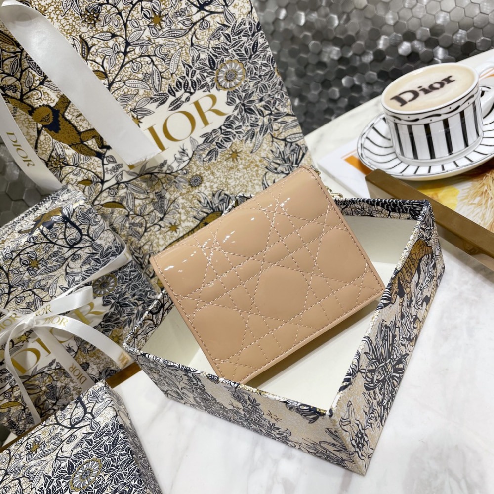 디올 플랩 카드지갑 페이던트 까나쥬 S0178OVRB