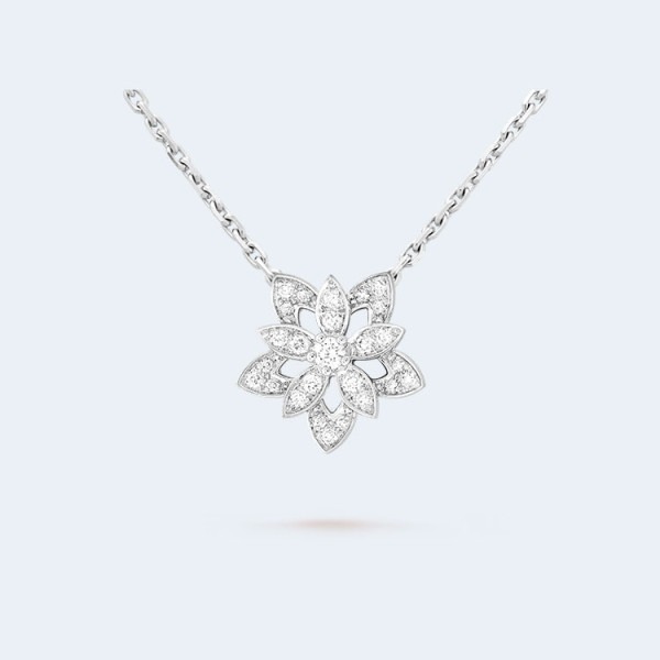 반클리프 컷아웃 로터스 목걸이 0ZW00