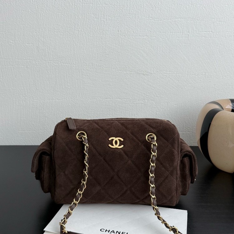 샤넬 스몰 볼링백 스웨이드