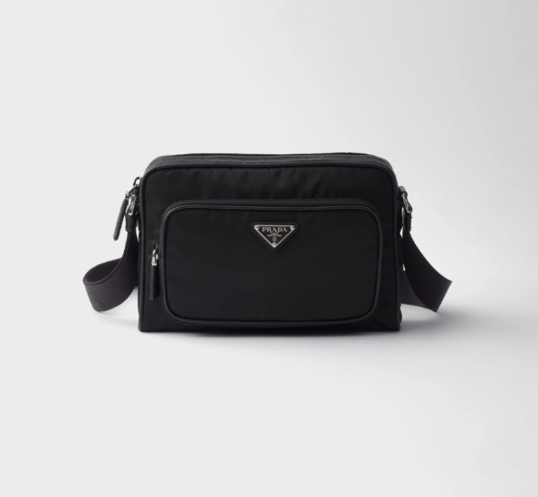 프라다 스몰 리나일론 및 사피아노 가죽 숄더백SALE