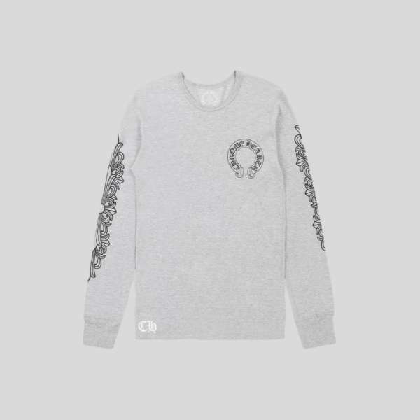 크롬하츠 와플 체크 긴팔 티셔츠