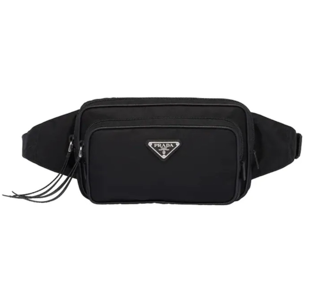 프라다 가죽 트리밍 벨트백 1BL010NEW