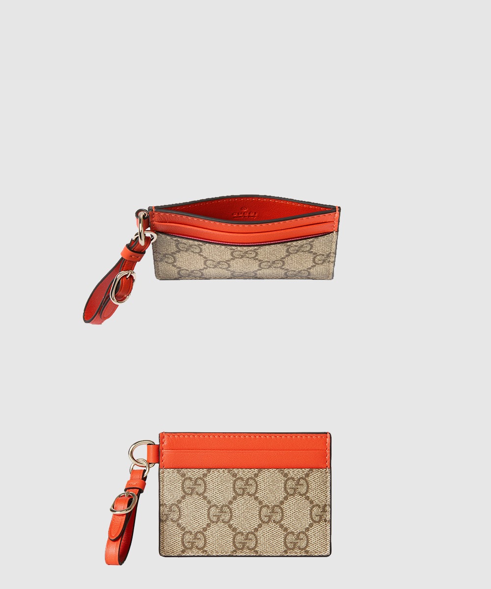 구찌 GG 엠블럼 스트랩 카드 케이스 819121