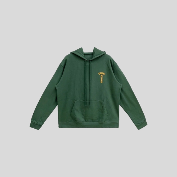 크롬하츠 백 스크립트 USA 로고 후드 그린