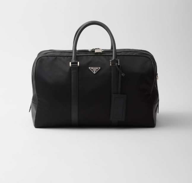 프라다 리나일론 및 사피아노 가죽 더플백 2VC014