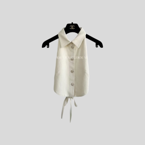 샤넬 홀터넥 베스트, 와이드 팬츠