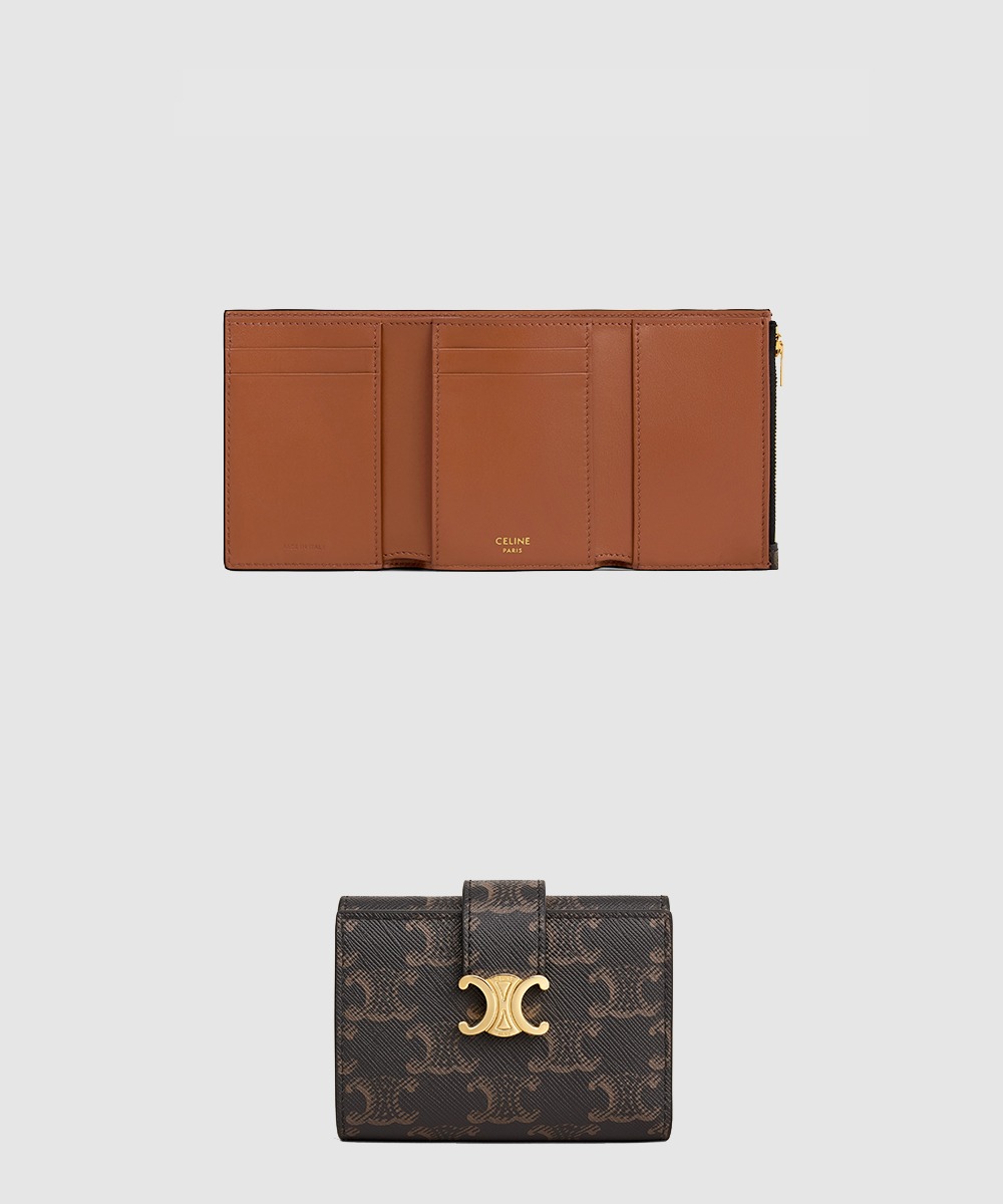 셀린느 니노 파인 스트랩 지갑 트리옹프 캔버스 10M962