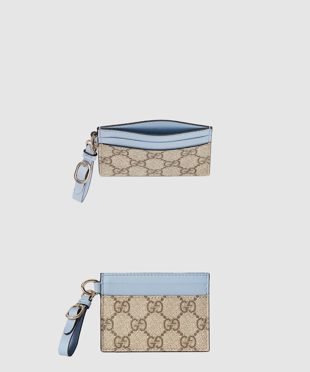 구찌 GG 엠블럼 스트랩 카드 케이스 819121