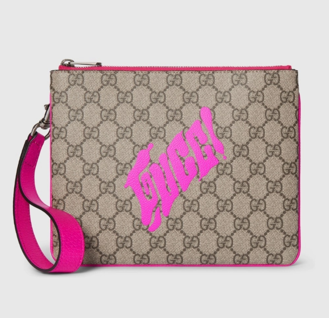 구찌 프린트가 있는 작은 파우치 838753