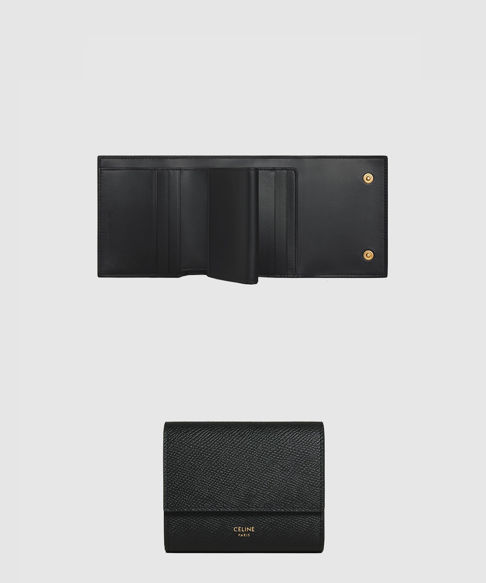 셀린느 스몰 3단 지갑 - 그레인 카프스킨 10D573