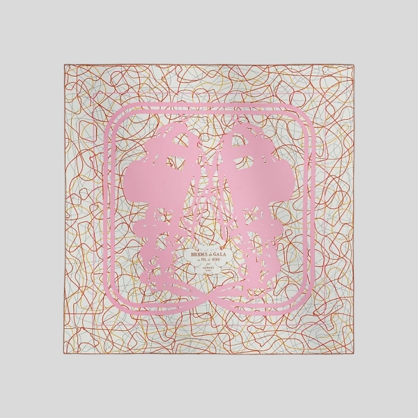 에르메스 브리드 드 갈라 오 필 드 수아 스카프 90